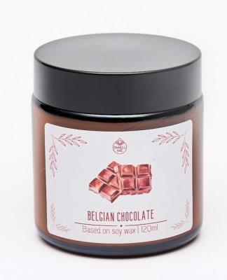 Świeczka zapachowa Belgian Chocolate 120ml. Wydawca: Smell Me. SmakLiter.pl Opakowanie Świeczka zapachowa Belgian Chocolate 120ml