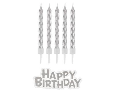 Opakowanie Świeczki B&C urodzinowe Happy Birthday 16szt