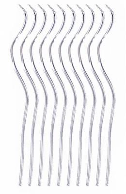 Opakowanie Świeczki spiralne srebrne 14cm 10szt PARTY GO