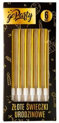 Opakowanie Świeczki urodzinowe złote 6szt