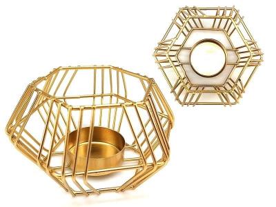 Opakowanie Świecznik metalowy złoty