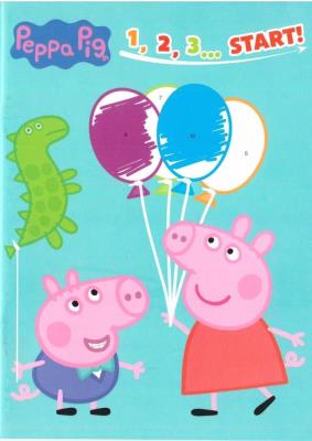 Okładka książki Świnka Peppa 1, 2, 3... start!