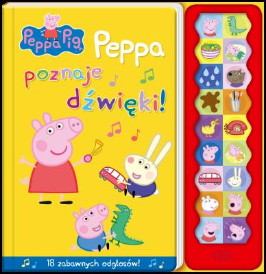 Świnka Peppa. Peppa poznaje dźwięki. Autor: Opracowanie zbiorowe. SmakLiter.pl Okładka książki Świnka Peppa. Peppa poznaje dźwięki