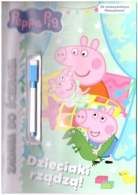 Świnka Peppa. Zadania do ścierania. Autor:   Praca zbiorowa. SmakLiter.pl Okładka książki Świnka Peppa. Zadania do ścierania