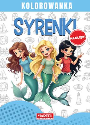 Okładka książki Syrenki. Kolorowanka z naklejkami