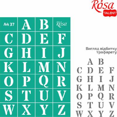 Opakowanie Szablon samoprzylepny wielokrotnego użytku alfabet 21x29.7cm