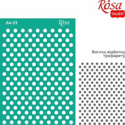 Opakowanie Szablon samoprzylepny wielokrotnego użytku kropki 21x29.7cm