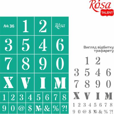 Opakowanie Szablon samoprzylepny wielokrotnego użytku liczby 21x29.7cm