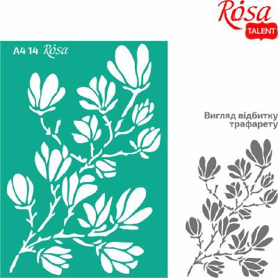 Opakowanie Szablon samoprzylepny wielokrotnego użytku magnolia21x29.7cm