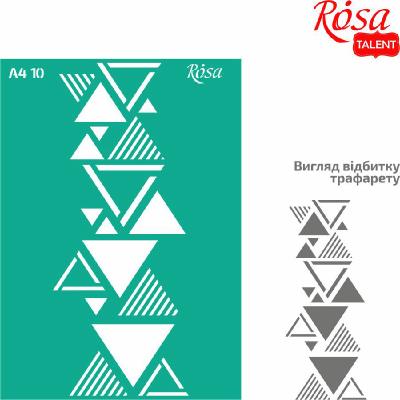 Opakowanie Szablon samoprzylepny wielokrotnego użytku trójkąty 21x29.7cm