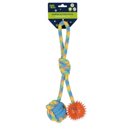 Opakowanie Szarpak dla Psa z piłką dwustronny 34cm