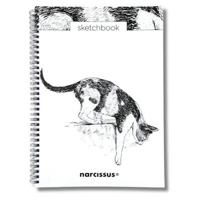 Opakowanie Szkicownik A4/50K na spirali z perforacją - Kot