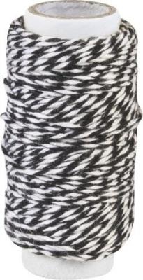 Opakowanie Sznurek bawełniany skręcany 20m czarny