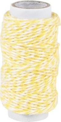 Opakowanie Sznurek bawełniany skręcany 20m żółty
