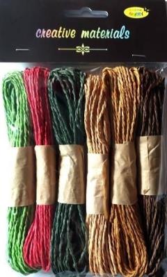 Sznurki papierowe 6 kolorów. Wydawca: Galeria Hobby. SmakLiter.pl Opakowanie Sznurki papierowe 6 kolorów