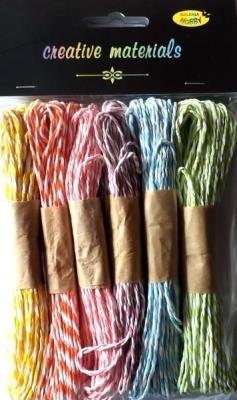 Sznurki papierowe duo 6 kolorów. Wydawca: Galeria Hobby. SmakLiter.pl Opakowanie Sznurki papierowe duo 6 kolorów