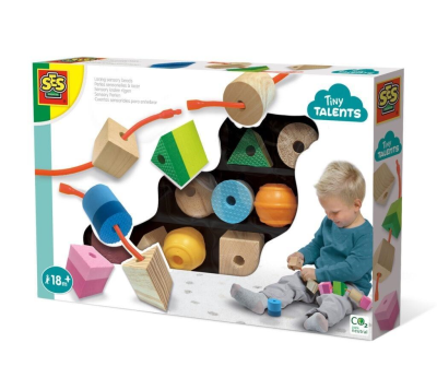 Sznurowanie koralików sensorycznych. Wydawca: SES. SmakLiter.pl Opakowanie Sznurowanie koralików sensorycznych