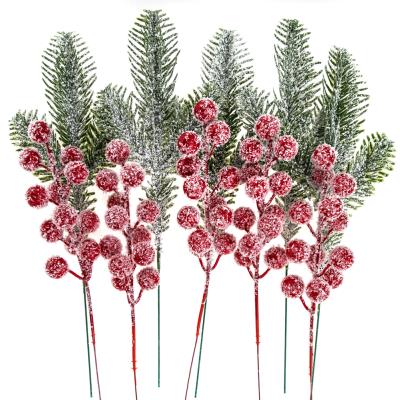 Opakowanie Szronione gałązki dekoracyjne z owocami 26cm 10szt