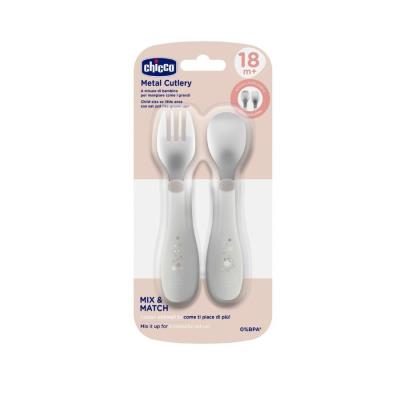 Opakowanie Sztućce metalowe szare 18m+