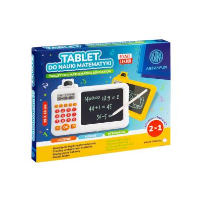 Opakowanie Tablet do nauki matematyki LCD Astrafun polski lektor 19×15 cm 1szt.mix