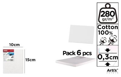 Tablica malarska 10x15x0,3cm 280G/m2 (6szt). Wydawca: Artix. SmakLiter.pl Opakowanie Tablica malarska 10x15x0,3cm 280G/m2 (6szt)