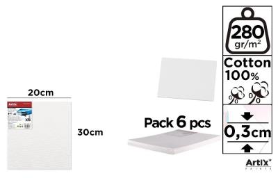 Opakowanie Tablica malarska 20x30x0,3cm 280G/m2 (6szt)
