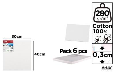 Tablica malarska 30x30x0,3cm 280G/m2 (6szt). Wydawca: Artix. SmakLiter.pl Opakowanie Tablica malarska 30x30x0,3cm 280G/m2 (6szt)