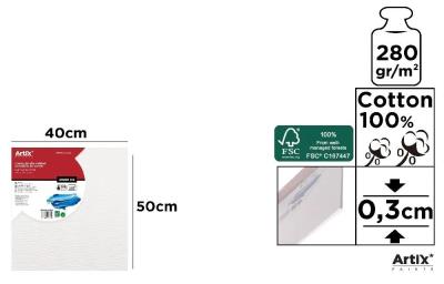 Tablica malarska 40x50x0,3cm 280G/m2. Wydawca: Artix. SmakLiter.pl Opakowanie Tablica malarska 40x50x0,3cm 280G/m2