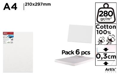 Tablica malarska A4 21x29,7x0,3cm (6szt). Wydawca: Artix. SmakLiter.pl Opakowanie Tablica malarska A4 21x29,7x0,3cm (6szt)