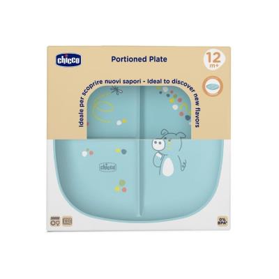 Opakowanie Talerz 3-dzielny niebieski 12m+