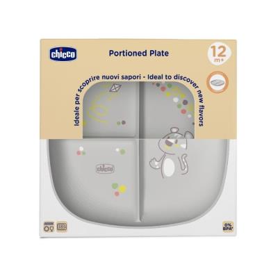 Opakowanie Talerz 3-dzielny szary 12m+