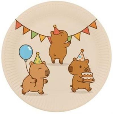 Opakowanie Talerze papierowe Kapibara 8szt