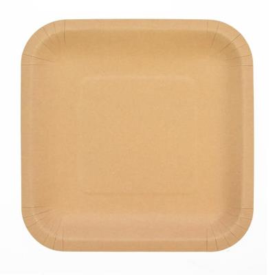Talerze papierowe kraftowe 23x23cm 6szt. Wydawca: ARPEX. SmakLiter.pl Opakowanie Talerze papierowe kraftowe 23x23cm 6szt