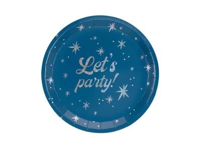 Opakowanie Talerzyki Let's party! 23cm granatowy 6szt