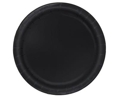 Opakowanie Talerzyki papierowe czarne 18cm 8szt
