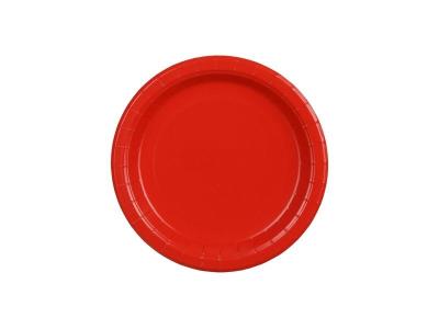 Opakowanie Talerzyki papierowe czerwone 18cm 6szt
