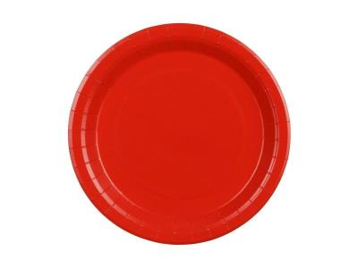 Opakowanie Talerzyki papierowe czerwone 23cm 6szt