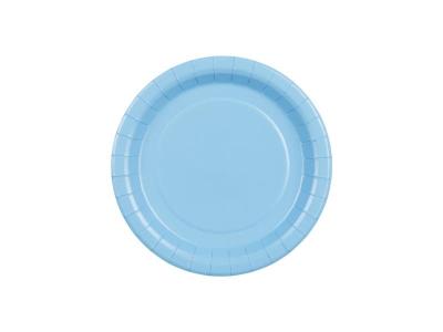 Opakowanie Talerzyki papierowe jasny niebieski 18cm 6szt