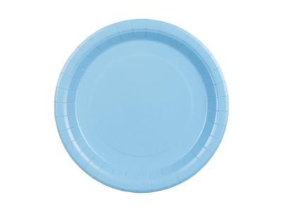 Opakowanie Talerzyki papierowe jasny niebieski 23cm 6szt