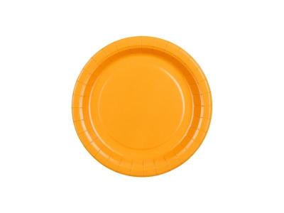 Opakowanie Talerzyki papierowe jasny pomarańczowy 18cm 6szt