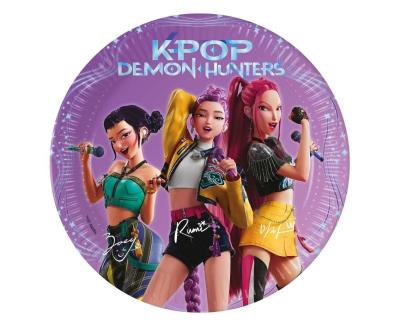 Opakowanie Talerzyki papierowe K-pop Demon Hunters 20cm 8szt