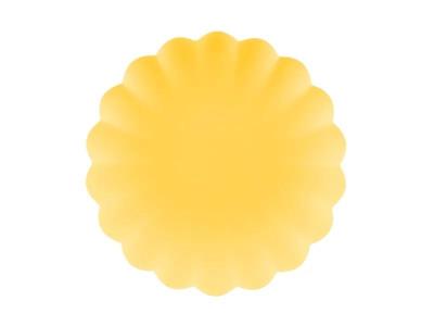 Opakowanie Talerzyki plastikowe Falbanka żółte 22cm 4 szt
