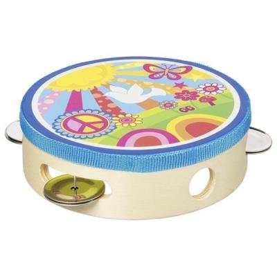 Tamburyn z dzwoneczkami Sunshine. Wydawca: Goki. SmakLiter.pl Opakowanie Tamburyn z dzwoneczkami Sunshine