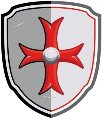 Tarcza rycerska z krzyżem maltańskim. Wydawca: PAPO. SmakLiter.pl Opakowanie Tarcza rycerska z krzyżem maltańskim