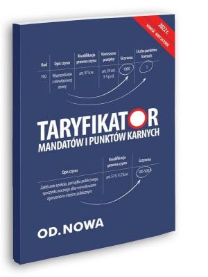 Taryfikator mandatow i punktów karnych - III 2022. Autor: Anna Prus. SmakLiter.pl Okładka książki Taryfikator mandatow i punktów karnych - III 2022
