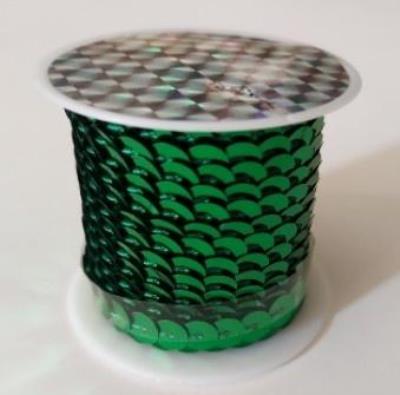 Opakowanie Taśma cekinowa metallic zielony 6mm 4mb