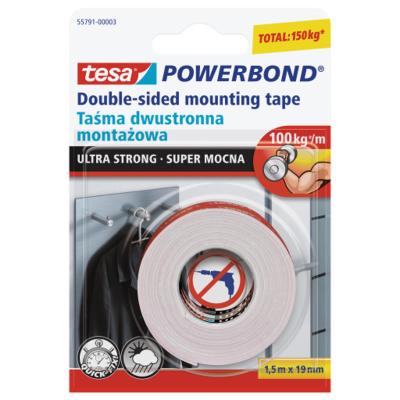 Opakowanie Taśma dwustronna Tesa Powerbond Ultra Strong biała 1,5mx19mm