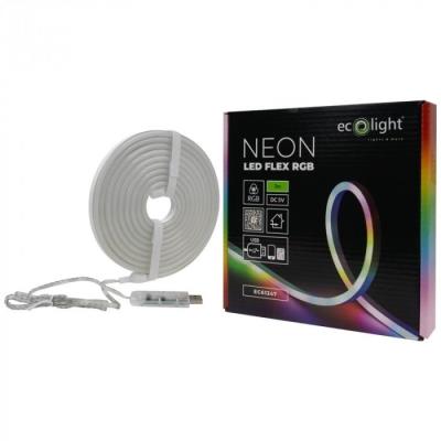 Opakowanie Taśma LED Neon RGB DC5V USB 3m
