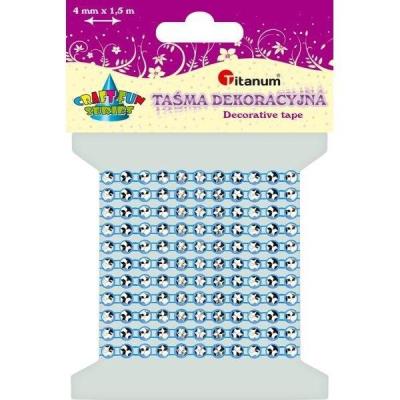 Opakowanie Taśma z kryształkami 4mm x1,5m błękitna