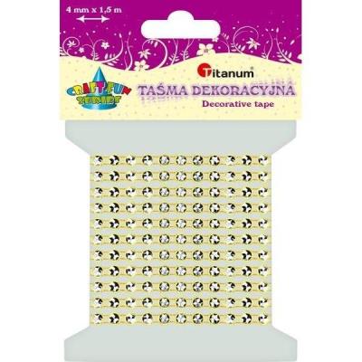 Opakowanie Taśma z kryształkami 4mm x1,5m żółta
